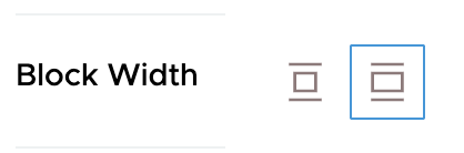 Block Width widget